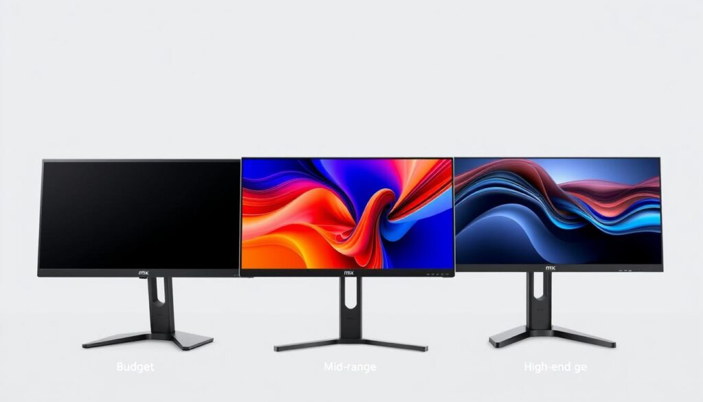 budget monitors, mid-range monitors, high-end monitors comparison